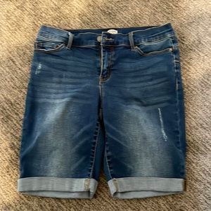 Blue Jean Long Length Shorts